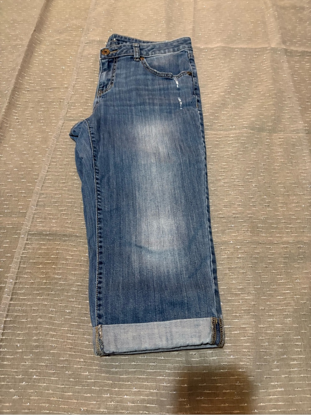 Apt. 9 Women's Blue Cropped Straight Jeans #2052